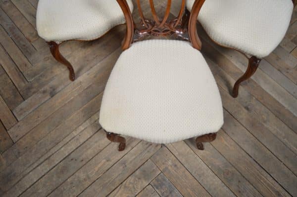 Set Of 8 Victorian Walnut Dining Chairs SAI3016 - Image 9