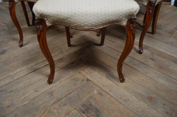 Set Of 8 Victorian Walnut Dining Chairs SAI3016 - Image 7