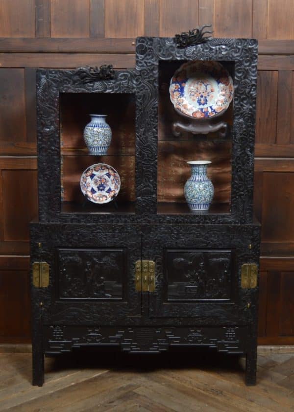 Chinese Ebonised Display Cabinet SAI2999