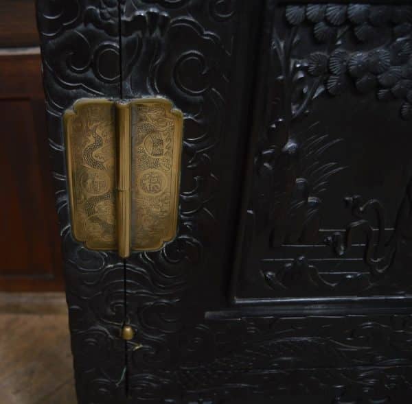 Chinese Ebonised Display Cabinet SAI2999 - Image 6