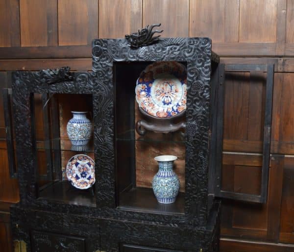 Chinese Ebonised Display Cabinet SAI2999 - Image 4