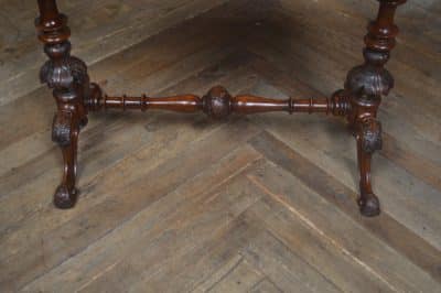 Victorian Burr Walnut Kidney Shaped Table SAI3229 Antique Furniture 5