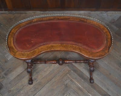 Victorian Burr Walnut Kidney Shaped Table SAI3229 Antique Furniture 15