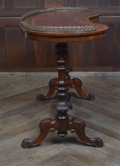 Victorian Burr Walnut Kidney Shaped Table SAI3229 Antique Furniture 13