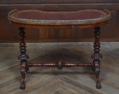 Victorian Burr Walnut Kidney Shaped Table SAI3229 Antique Furniture 12