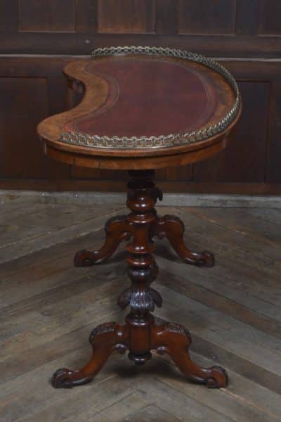 Victorian Burr Walnut Kidney Shaped Table SAI3229 Antique Furniture 11