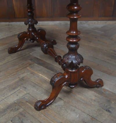 Victorian Burr Walnut Kidney Shaped Table SAI3229 Antique Furniture 7