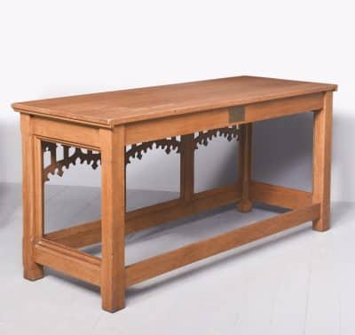 Oak Gothic Revival Serving or Side Table antique side table Antique Furniture 10