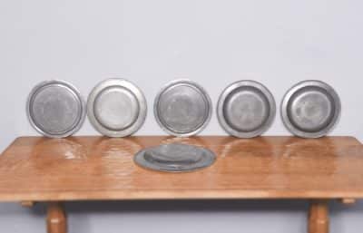 Large Pewter Chargers/Plates Antique Metals 9