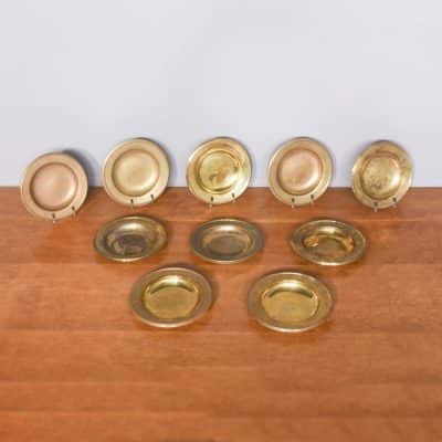 Set of 10 Brass Dishes Antique Metals 3