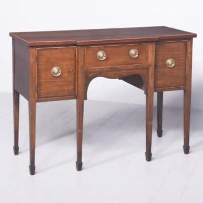 Neat-Sized Original George III Mahogany Breakfront Sideboard sideboard Antique Furniture 3