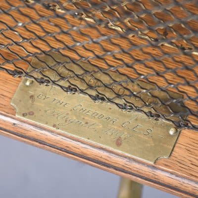 Stylish Oak and Brass Magazine Rack Stamped (W T & S) William Tonk and Sons Antique Metals 9