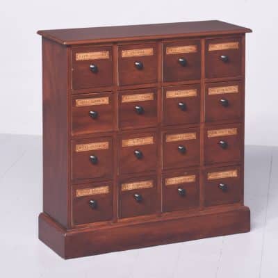 Victorian-Style, Mahogany Chest of Apothecary Drawers Handmade from Reclaimed Antique Wood Antique Cabinets 3