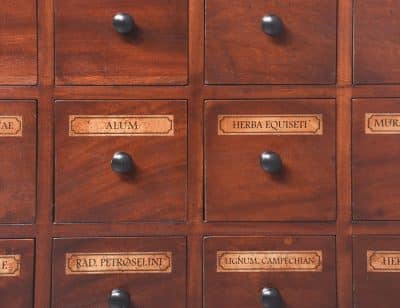 Victorian-Style, Mahogany Chest of Apothecary Drawers Handmade from Reclaimed Antique Wood Antique Cabinets 7