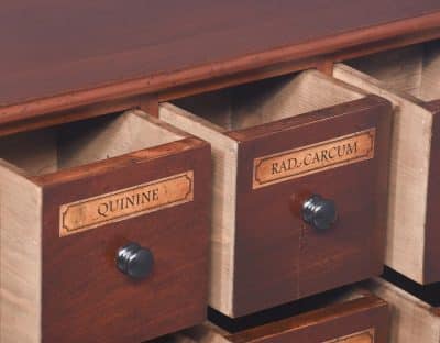 Victorian-Style, Mahogany Chest of Apothecary Drawers Handmade from Reclaimed Antique Wood Antique Cabinets 9