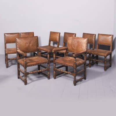 Set of 8 Titchmarsh & Goodwin Cromwellian Style Dining Chairs Antique Chairs 3