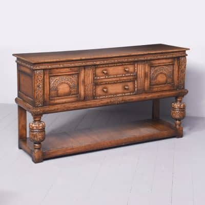 Titchmarsh & Goodwin Handmade Jacobean-Style Oak Dresser Antique Dressers 3