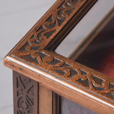 Late Victorian Mahogany Glazed Top Bijouterie Table in The Chinese Chippendale Style Antique Tables 6