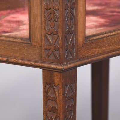 Late Victorian Mahogany Glazed Top Bijouterie Table in The Chinese Chippendale Style Antique Tables 7