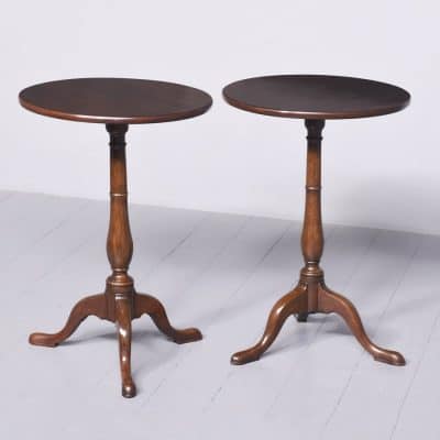 Rare Pair of Georgian Mahogany Circular Occasional Tables Antique Furniture 3