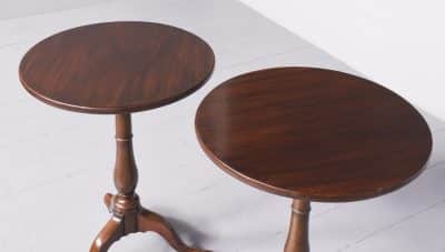 Rare Pair of Georgian Mahogany Circular Occasional Tables Antique Furniture 7