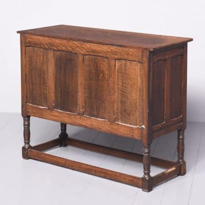 Solid Oak Jacobean-Style Neat-Sized Oak Cupboard Antique Cupboards 4