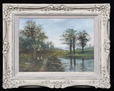 Pair of Framed Oil Paintings by James Wallace, 1872– 1911 a Scottish Artist Antique Art 9