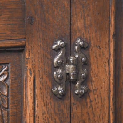 Solid Oak Jacobean-Style Neat-Sized Oak Cupboard Antique Cupboards 9