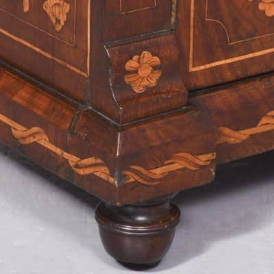 Quality 19th Century Dutch Marquetry Inlaid Mahogany Cabinet - Image 2