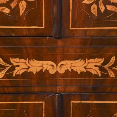 Quality 19th Century Dutch Marquetry Inlaid Mahogany Cabinet Antique Cabinets 7