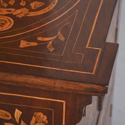 Quality 19th Century Dutch Marquetry Inlaid Mahogany Cabinet - Image 7