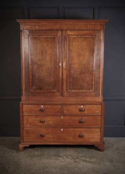 George III Oak Gentlemans Wardrobe antique wardrobes Antique Furniture 5