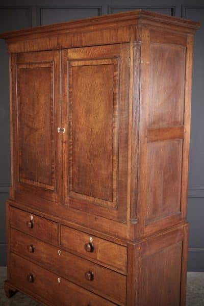 George III Oak Gentlemans Wardrobe antique wardrobes Antique Furniture 12