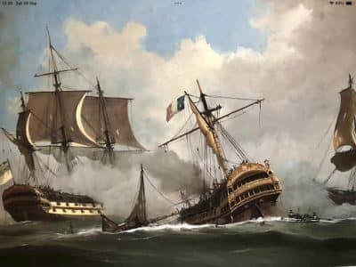 Battle Of Trafalgar Maritime Seascape Oil Paintings Of Galleon Warships At Sea Large Seascape Oil Painting Antique Art 5