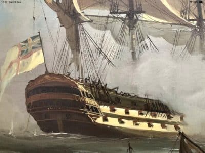 Battle Of Trafalgar Maritime Seascape Oil Paintings Of Galleon Warships At Sea Large Seascape Oil Painting Antique Art 7