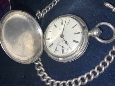 FULL HUNTER POCKET WATCH & CHAIN FANTASTIC Antique Watches 4