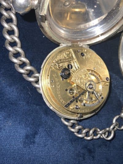 FULL HUNTER POCKET WATCH & CHAIN FANTASTIC Antique Watches 13