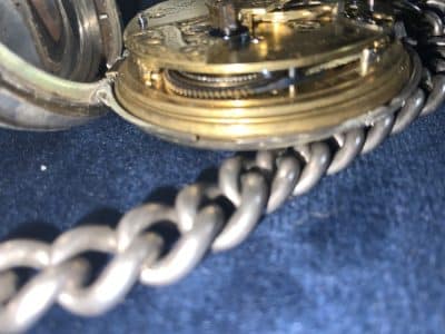 FULL HUNTER POCKET WATCH & CHAIN FANTASTIC Antique Watches 14