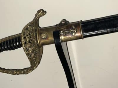 Victorian French M 1854 Naval Officer’s Sword Antique Collectibles 6