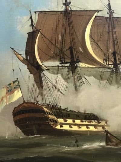 Battle Of Trafalgar Maritime Seascape Oil Paintings Of Galleon Warships At Sea Large Seascape Oil Painting Antique Art 14