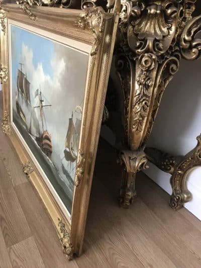 Battle Of Trafalgar Maritime Seascape Oil Paintings Of Galleon Warships At Sea Large Seascape Oil Painting Antique Art 23