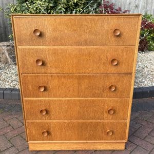 Mid Century Meredew Oak Chest of Drawers Bedroom Antique Chest Of Drawers