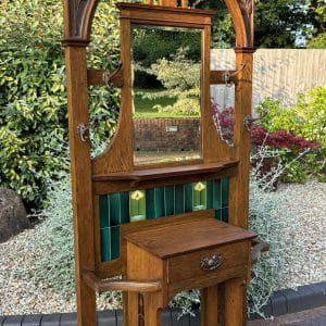 Harris Lebus Arts & Crafts Oak Hallstand Arts & Crafts Antique Furniture 3