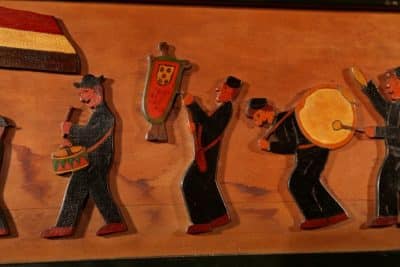 Amusing Dutch Brassband/Fanfare Type Of Jigsaw Woodwork Relief Painting. Collectables & Musical Instruments Antique Collectibles 12