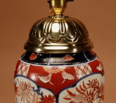 Japanese Imari Porcelain Table Lamp Circa 1900 Imari Antique Lighting 4