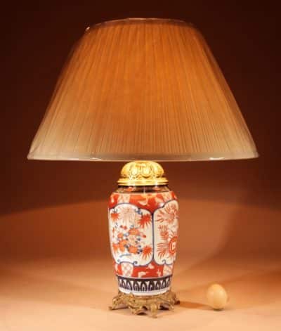 Japanese Imari Porcelain Table Lamp Circa 1900 Imari Antique Lighting 3