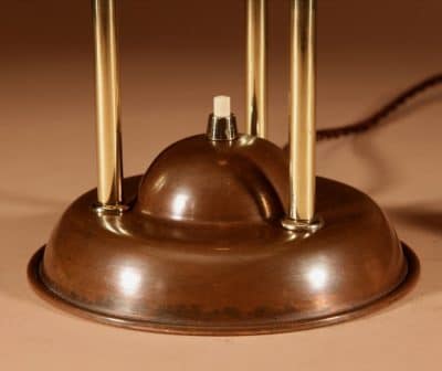  Amsterdam School Rare Brass and patinated Copper Table Lamp, Circa 1900-20 Antique Lighting 7