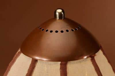  Amsterdam School Rare Brass and patinated Copper Table Lamp, Circa 1900-20 Antique Lighting 6