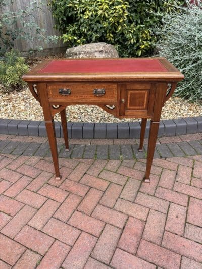 Arts & Crafts Walnut Writing Desk and Games Table Arts & Crafts Antique Desks 12