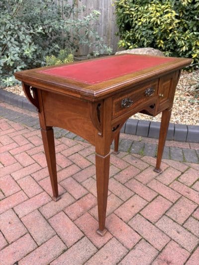 Arts & Crafts Walnut Writing Desk and Games Table Arts & Crafts Antique Desks 7